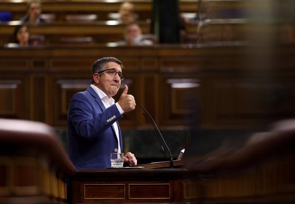 El portavoz del grupo socialista en el Congreso, Patxi López. El