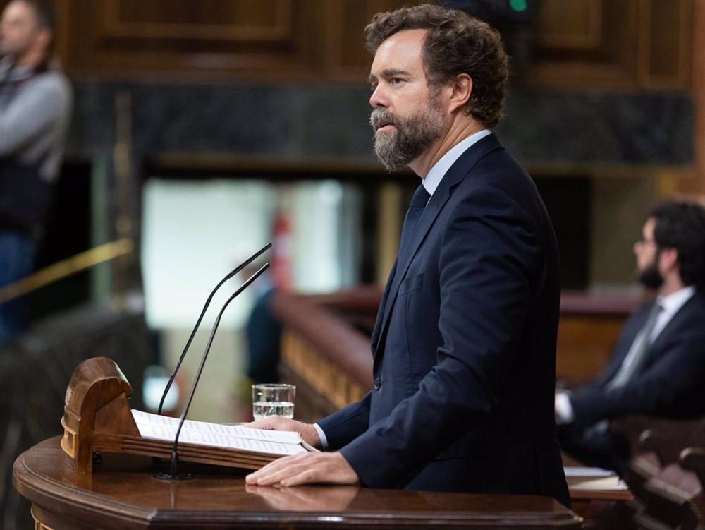 Iván Espinosa de los Monteros, portavoz del Grupo Parlamentario Vox, interviene para pedir la devolución al Gobierno del Proyecto de Ley de Presupuestos Generales del Estado para el año 2023 Iván
