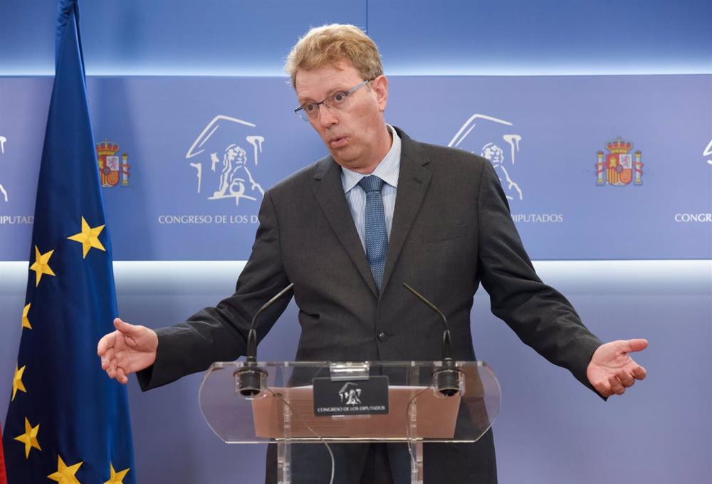 Archivo - El portavoz del PDeCAT en el Congreso, Ferrán Bel, interviene en una rueda de prensa previa a una Junta de Portavoces, en el Congreso de los Diputados, a 20 de septiembre de 2022, en Madrid (España). Archivo