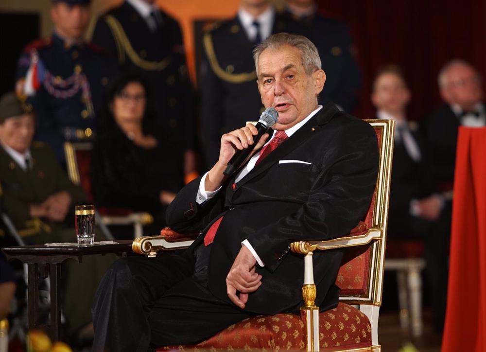 Il presidente della Repubblica Ceca, Milos Zeman. Il