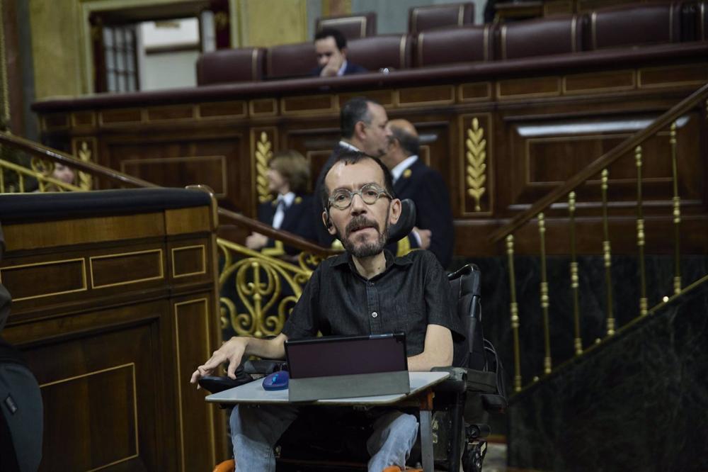 El portavoz de Unidas Podemos en el Congreso, Pablo Echenique, El