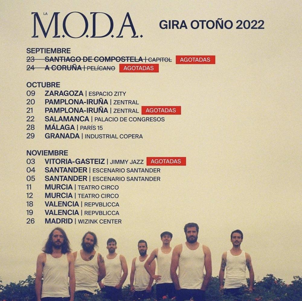 Cartel de la gira de La M.O.D.A. Cartel