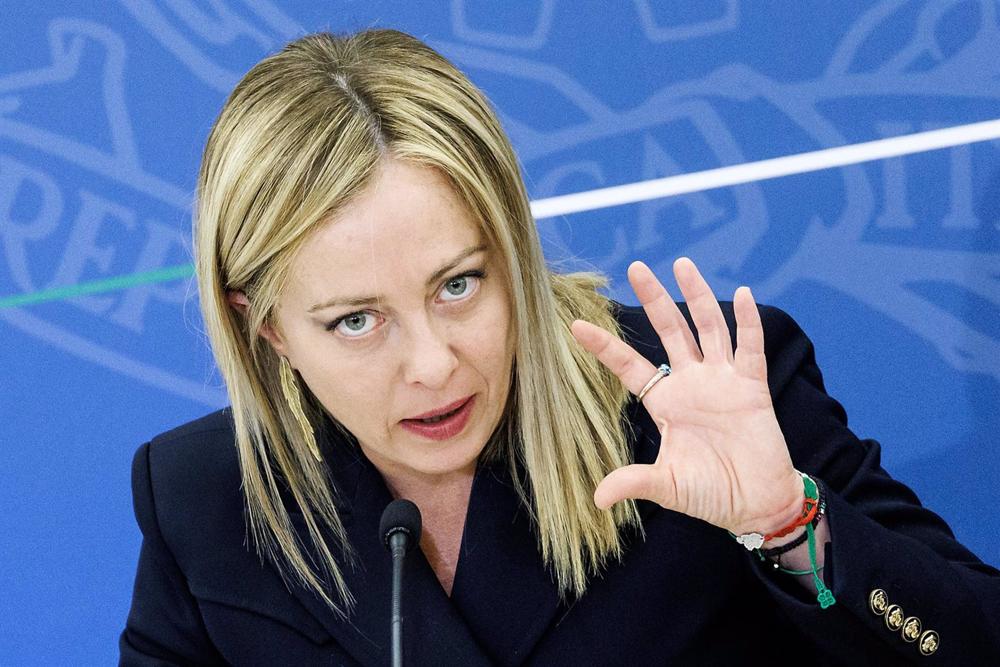 La primera ministra de Italia, Giorgia Meloni La