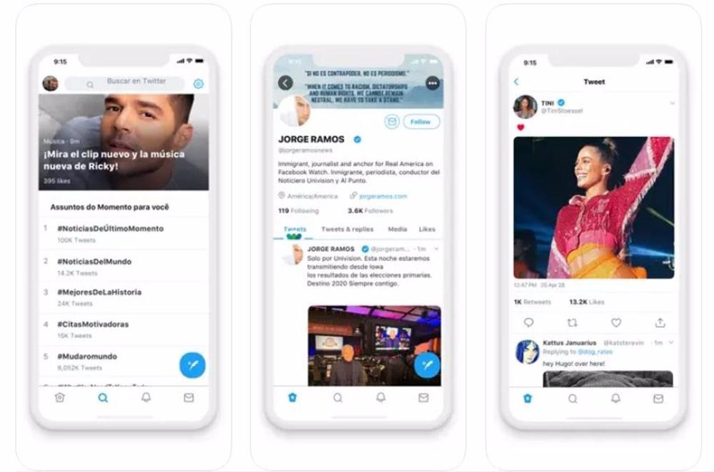 Interfaz de Twitter Interfaz