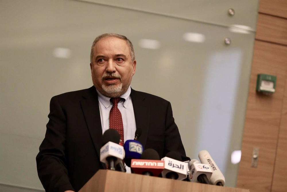 File - Il leader di Yisrael Beitenu e il ministro delle Finanze israeliano Avigdor Lieberman File