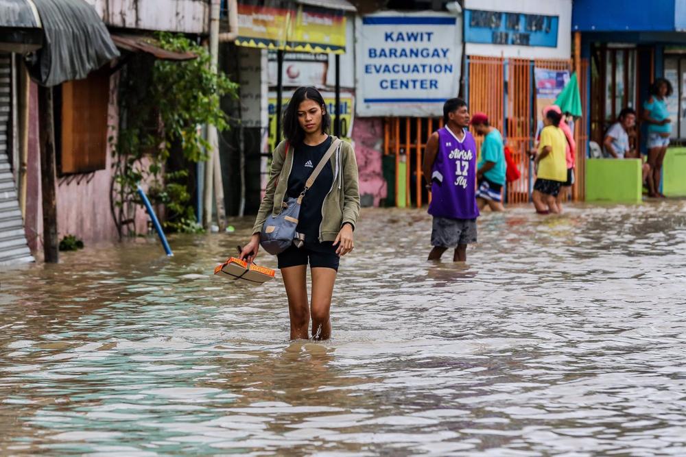 Flooding from storm 'Nalgae' in Cavite province, Philippines Flooding