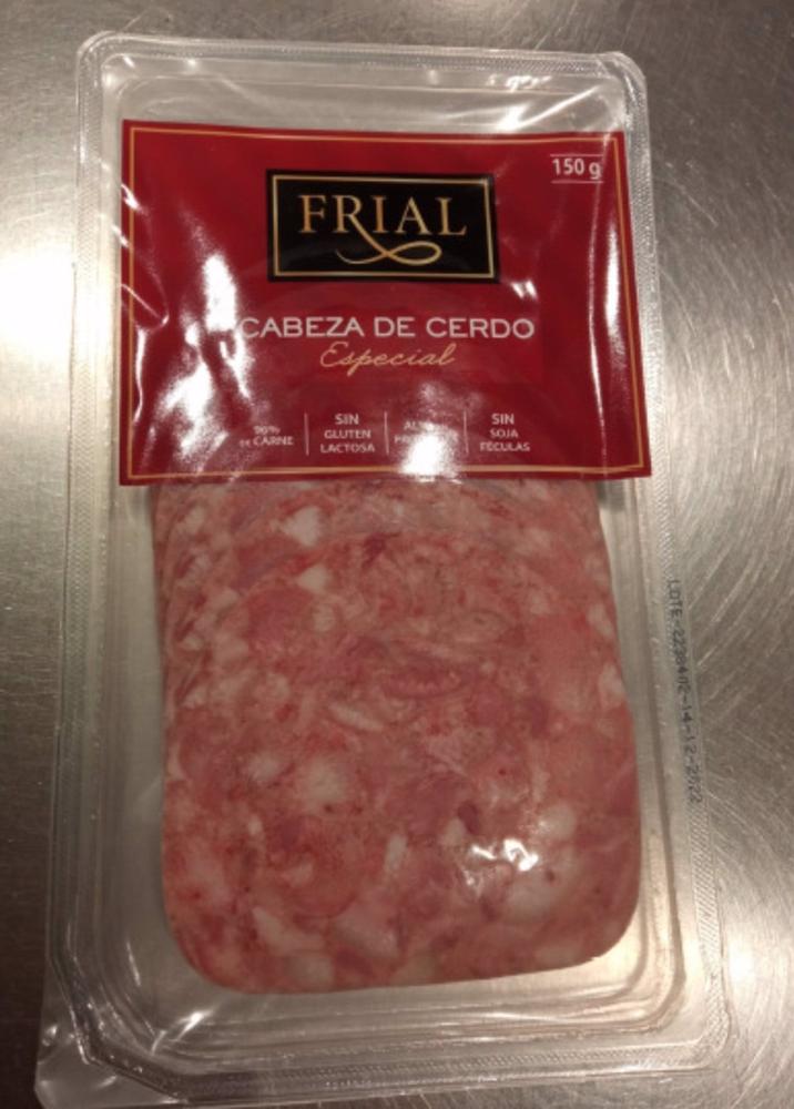 Detectan listeria en un lote del producto 'Cabeza de cerdo Especial' de la marca Frial Detectan