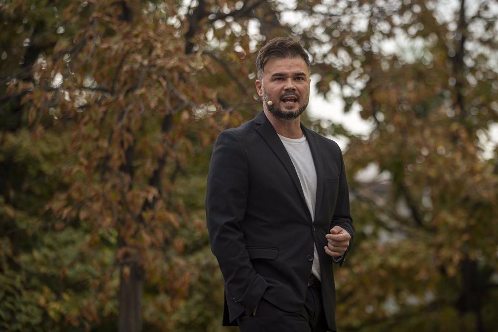 El portavoz del Grupo Parlamentario de Esquerra Republicana de Catalunya (ERC) en el Congreso de los Diputados, Gabriel Rufián. El