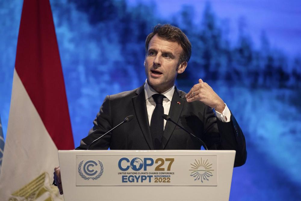 Il presidente francese Emmanuel Macron Il