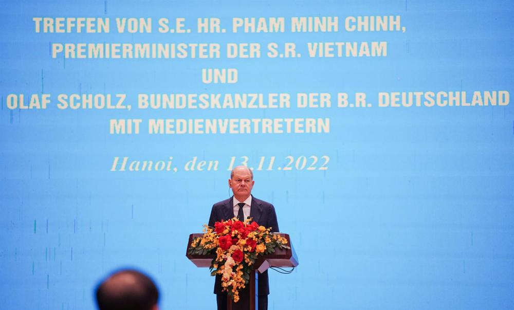 Der deutsche Bundeskanzler Olaf Scholz Der