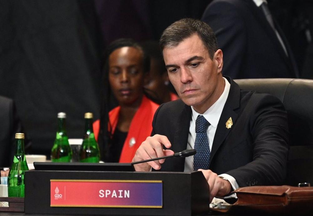 Le président du gouvernement, Pedro Sánchez, lors de la première journée du G20. Le