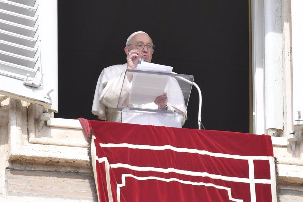 El Papa Francisco durante el ángelus. El