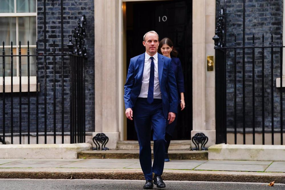 Il vice primo ministro britannico, Dominic Raab Il
