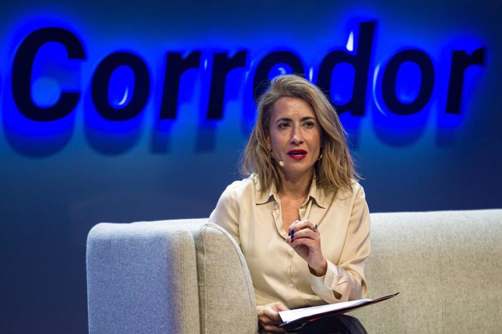 La ministra de Transportes, Movilidad y Agenda Urbana, Raquel Sánchez, este jueves en Barcelona La