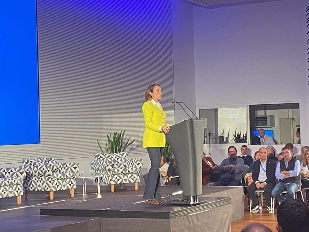 La secretaria general del PP nacional, Cuca Gamarra, en un acto en Palma. La