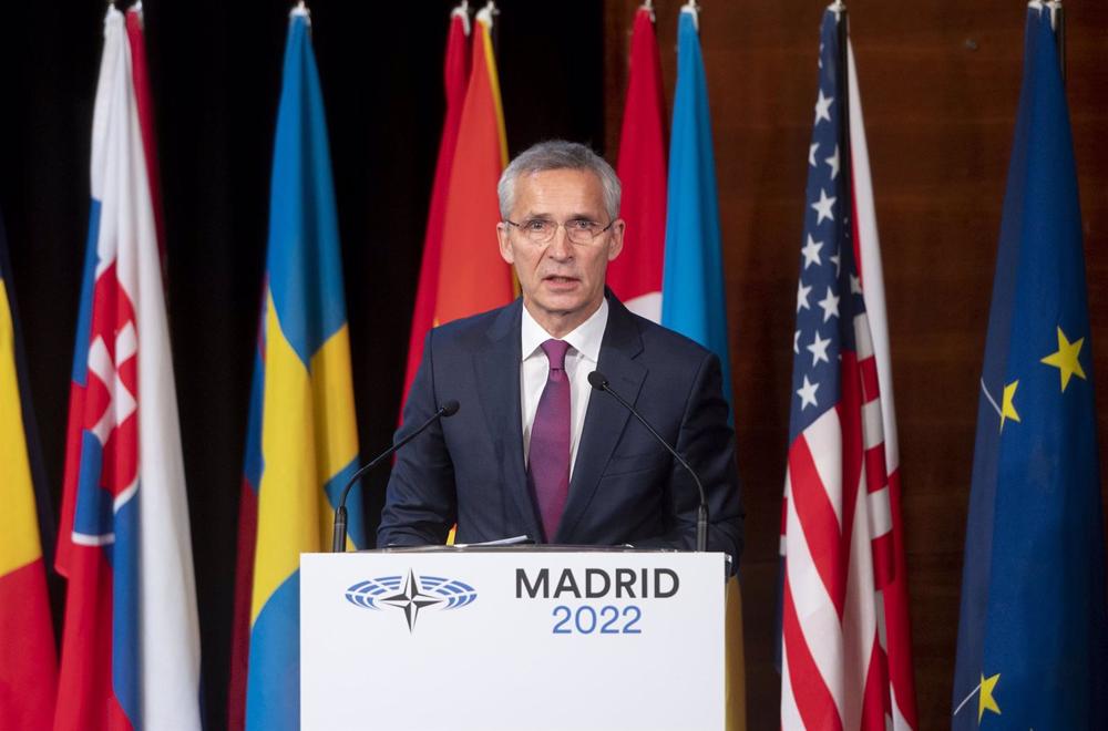 El secretario general de la Organización del Tratado del Atlántico Norte (OTAN), Jens Stoltenberg, interviene durante la sesión plenaria de la tercera jornada de la 68º sesión anual de la Asamblea Parlamentaria El