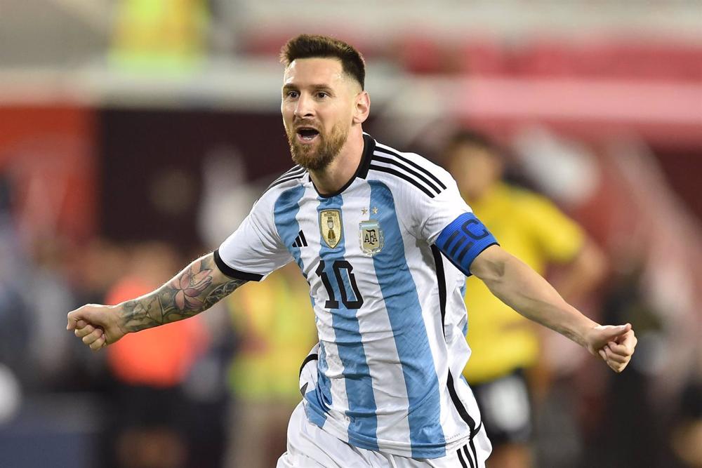 Archivo - El delantero argentino Lionel Messi celebra un gol contra Jamaica en un amistoso. Archivo