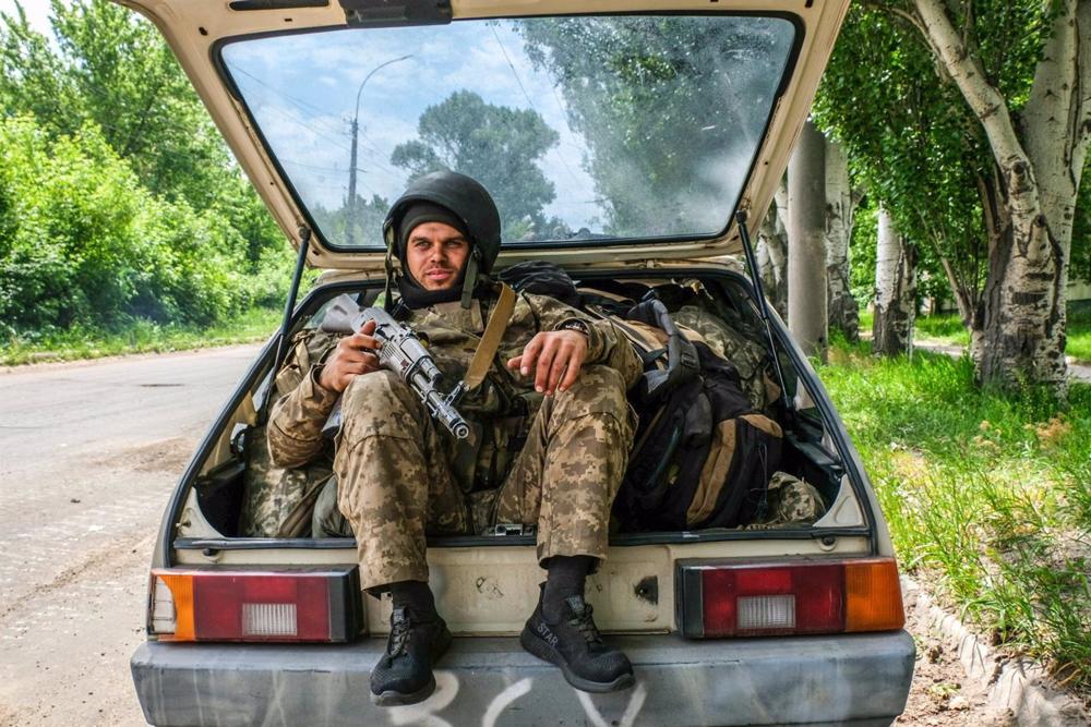 Archive - Un soldat ukrainien à Lugansk Archive