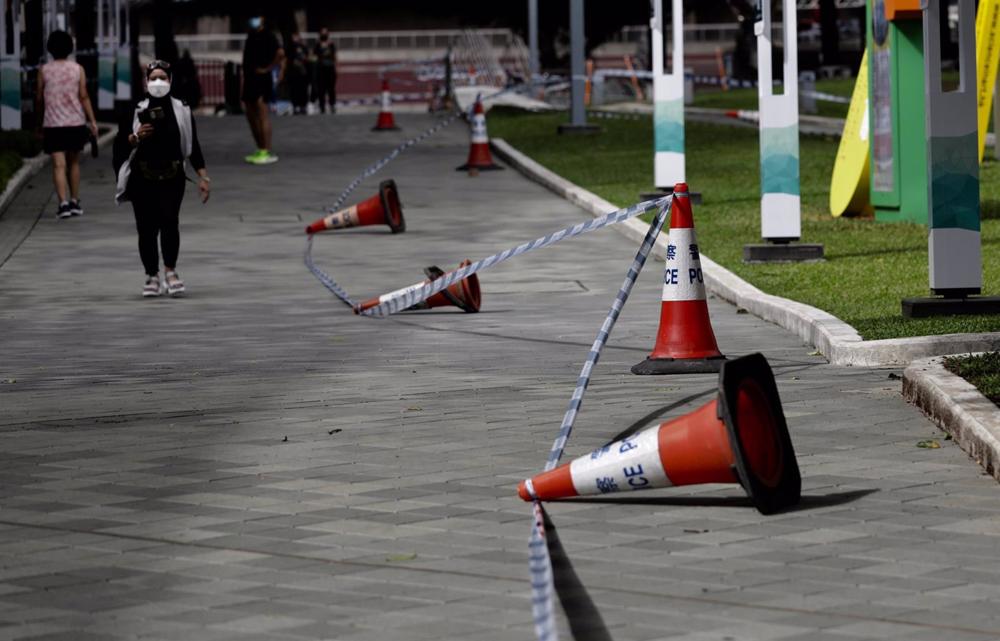 Archive - Police Cones in Hong Kong, China Archive