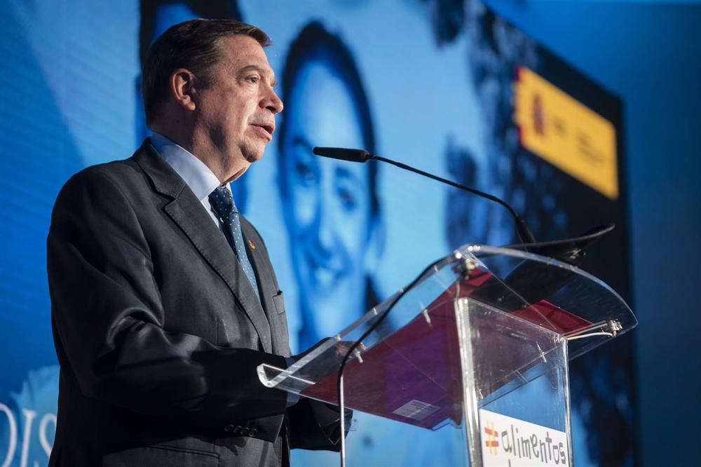 El ministro de Agricultura, Pesca y Alimentación, Luis Planas, durante la presentación de la campaña ‘Disfrutemos de un país infinito en productos del mar y recetas’ El