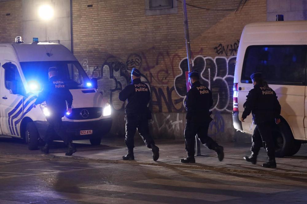 Dateibild der Polizei in Brüssel bei der Untersuchung eines Messerangriffs. Dateibild