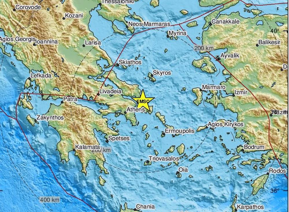 Terremoto de 4,6 a 50 kilómetros de Atenas Terremoto