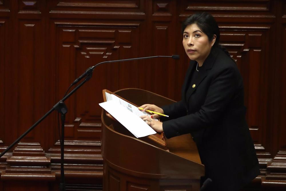 La primera ministra de Perú, Betssy Chávez La