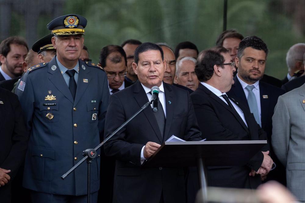 O Vice-Presidente cessante do Brasil, Hamilton Mourao. O