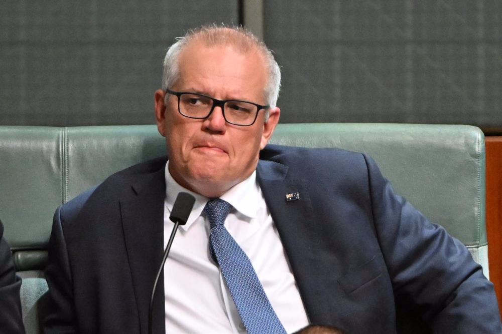Der ehemalige australische Premierminister Scott Morrison im Parlament in Canberra. Der