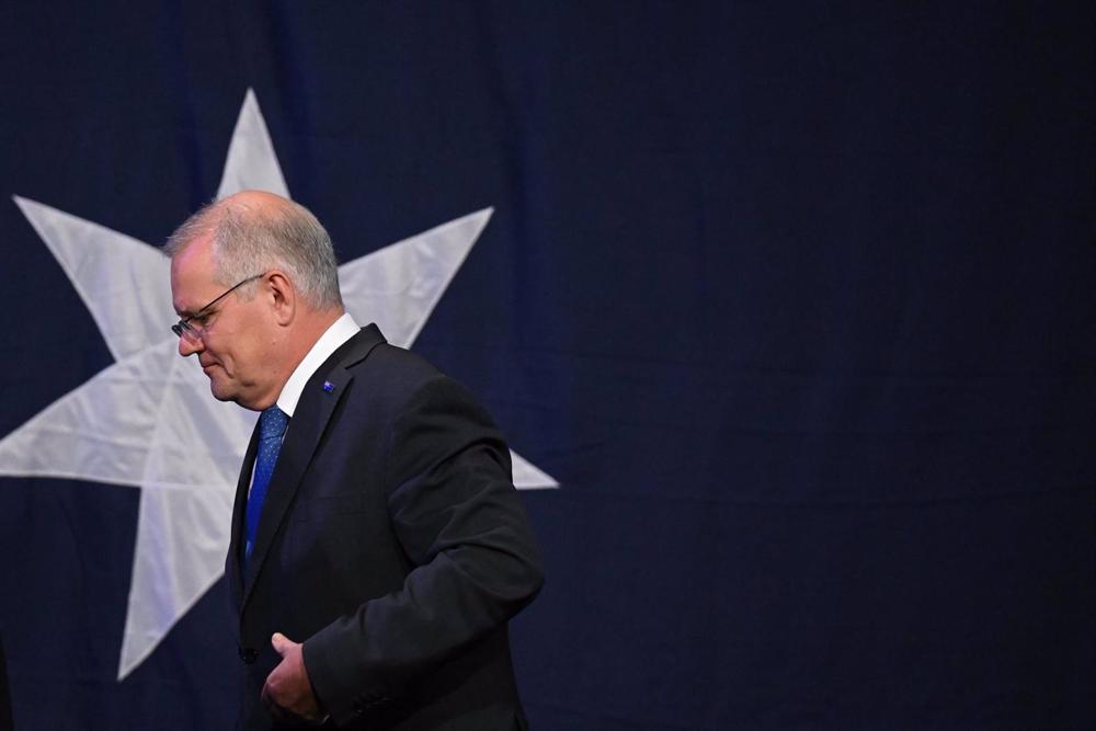 Archivo - El ex primer ministro de Australia Scott Morrison, Sidney Archivo