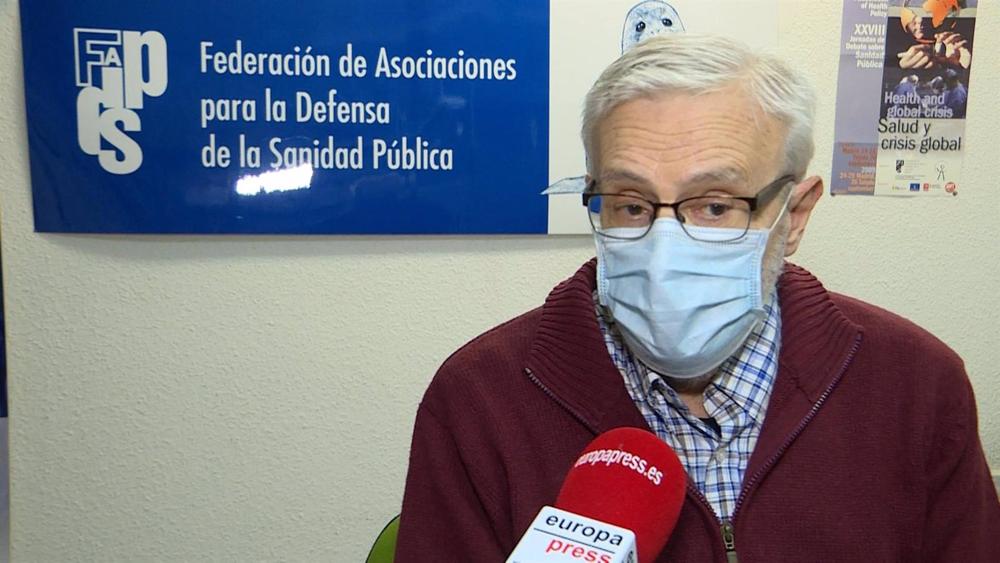 Archivo - Presidente de la Asociación para la Defensa de la Sanidad Pública de Madrid, Marciano Sánchez Bayle. Archivo
