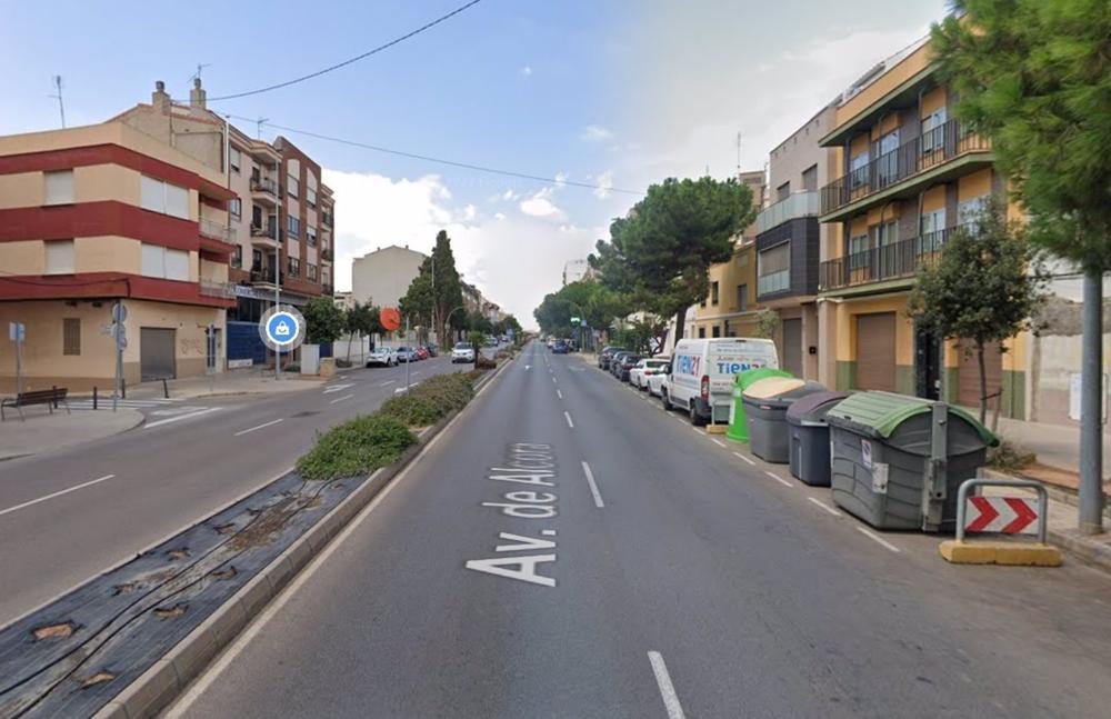 Calle en la que tuvo lugar el accidente mortal en Castelló Calle