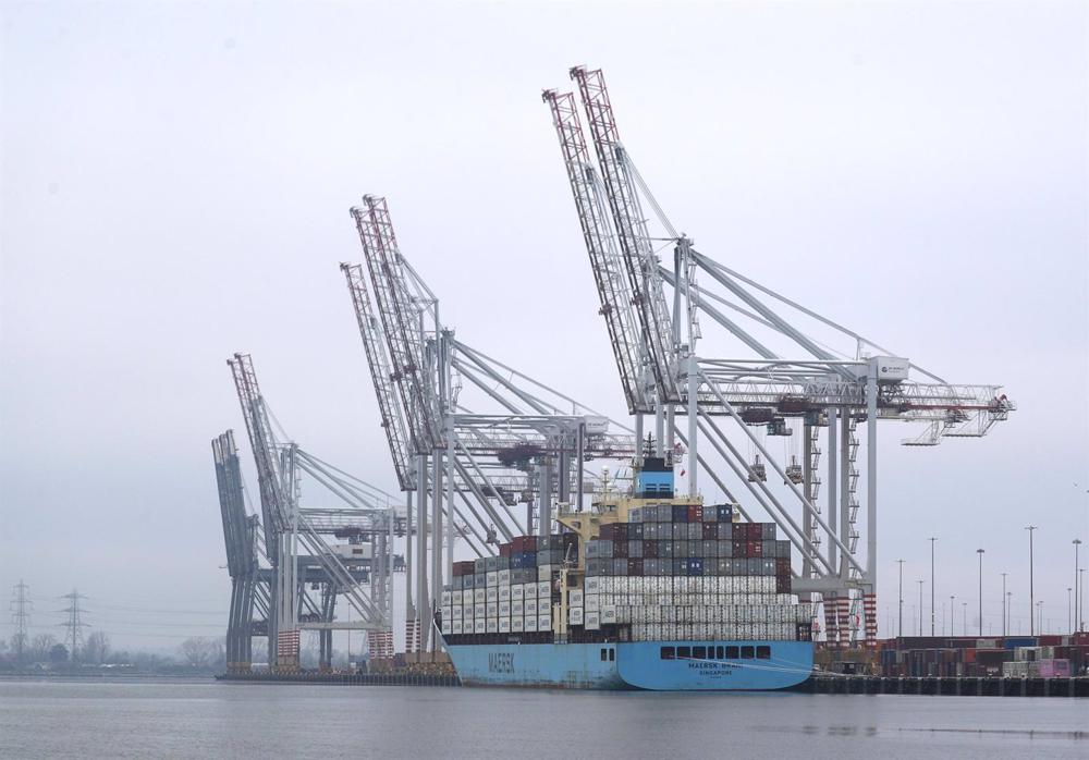 Arquivo - Gruas de estiva no porto de Southampton Arquivo