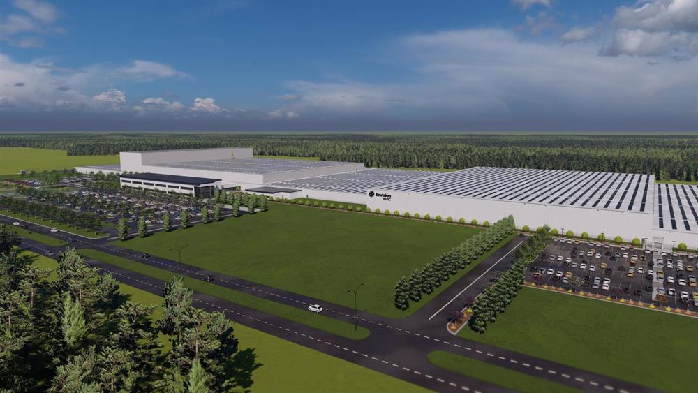 Archivo - Recreación de la gigafactoría de baterías de Envision proyectada en Navalmoral de la Mata (Cáceres).terías Archivo