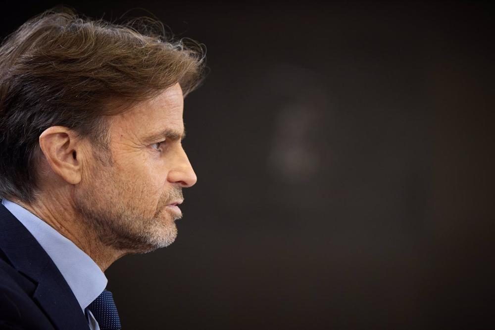 El líder de Unidas Podemos en el Congreso, Jaume Asens, durante una rueda de prensa, en el Congreso de los Diputados, a 9 de diciembre de 2022, en Madrid (España). El