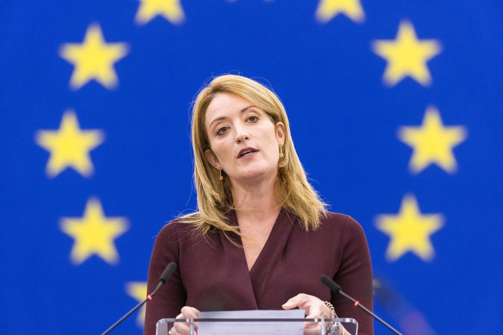 Archivo - The president of the European Parliament, Roberta Metsola Archivo