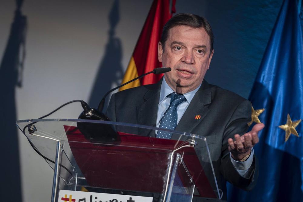 The Minister of Agriculture, Fisheries and Food, Luis Planas, during the presentation of the campaign 'Disfrutemos de un país infinito en productos del mar y recetas', at Espacio Rastro Madrid, on November 28, 2022, in Madrid (Spain). The