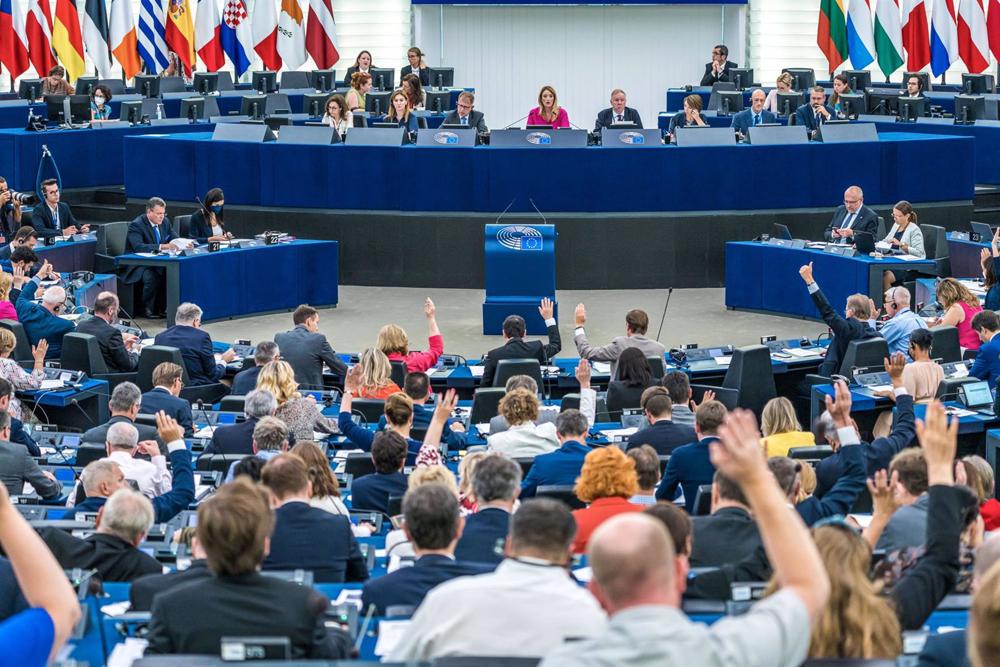 Archivo - Vista de una sesión plenaria en el Parlamento Europeo en julio de 2022 Archivo
