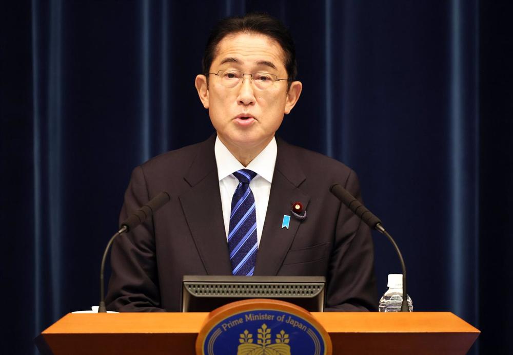 Il primo ministro giapponese Fumio Kishida. Il