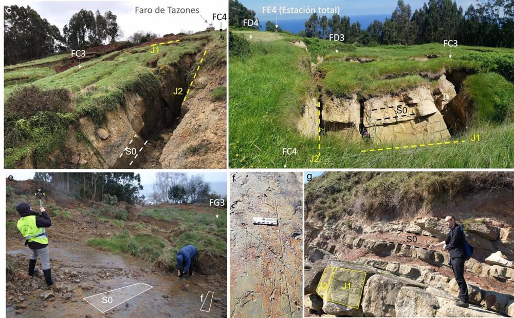 Imágenes de la investigación en el argayo de Tazones Imágenes