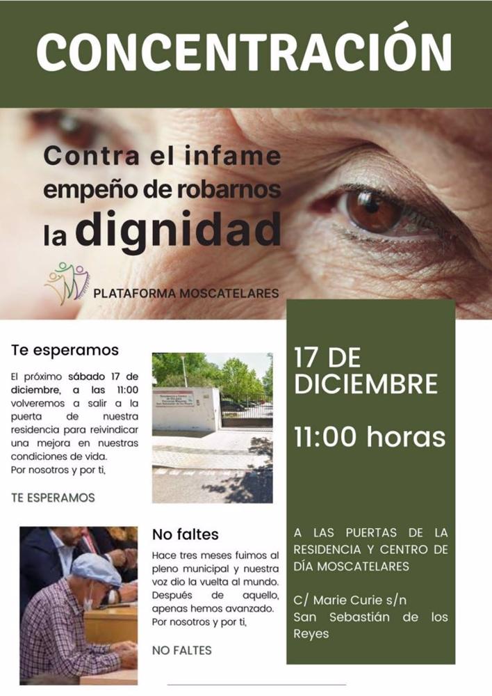 Convocan concentración frente a la residencia Moscatelares para que a los usuarios Convocan