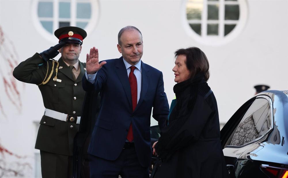 O Primeiro-Ministro cessante da Irlanda Micheál Martin O
