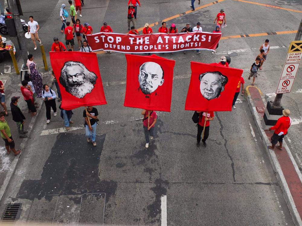 Imagen de archivo de una protesta comunista en Filipinas Imagen