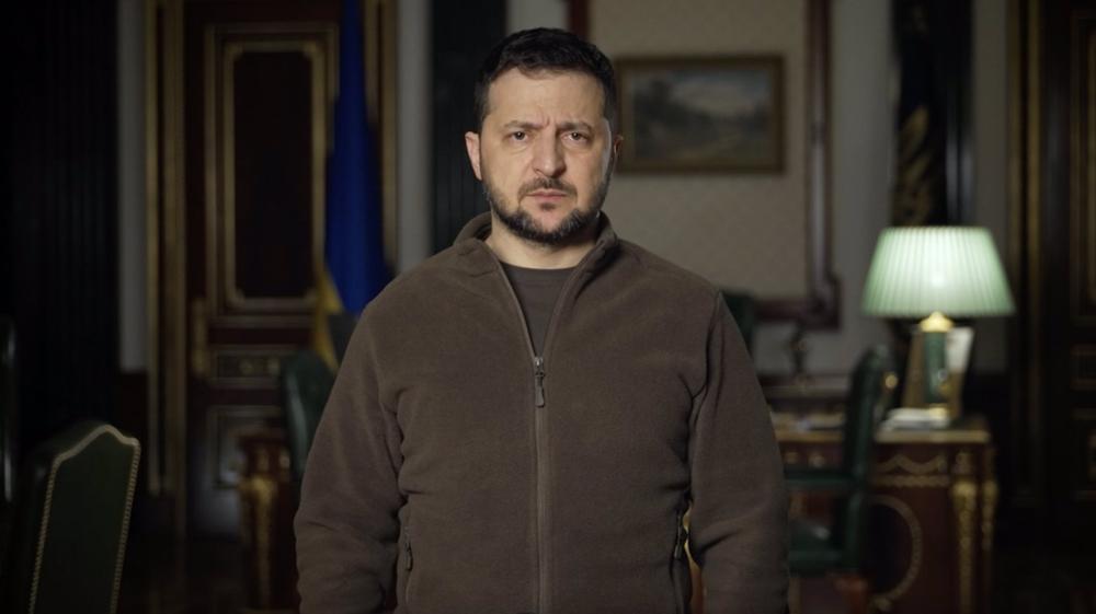 O Presidente ucraniano Volodimir Zelenski O