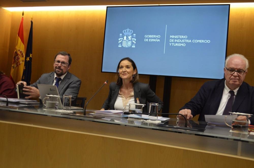 La ministra de Industria, Reyes Maroto, durante la Conferencia sectorial de Industria La