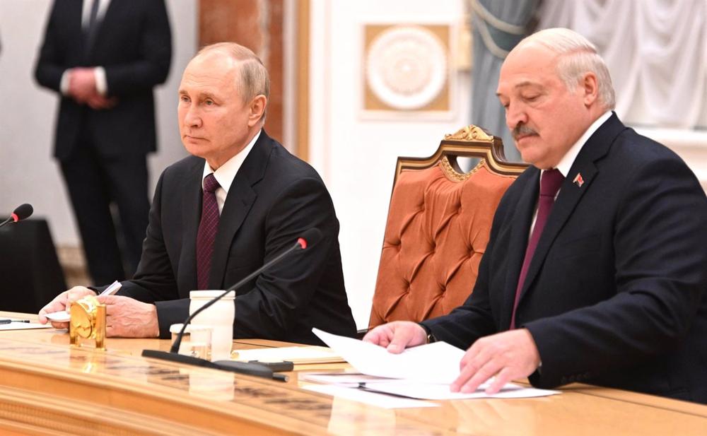 Vladimir Putin y Alexander Lukashenko en MInsk Vladimir