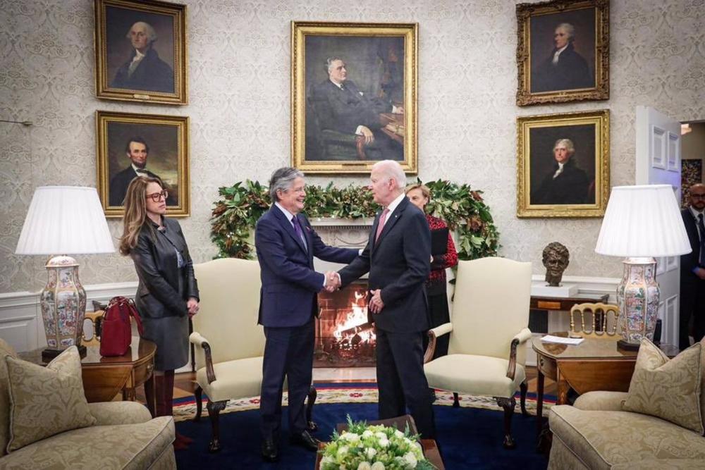 President of Ecuador, Guillermo Lasso, with U.S. President Joe Biden President