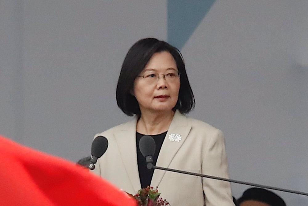 La presidenta de Taiwán, Tsai Ing-wen, pronuncia un discurso durante las celebraciones del Día Nacional La