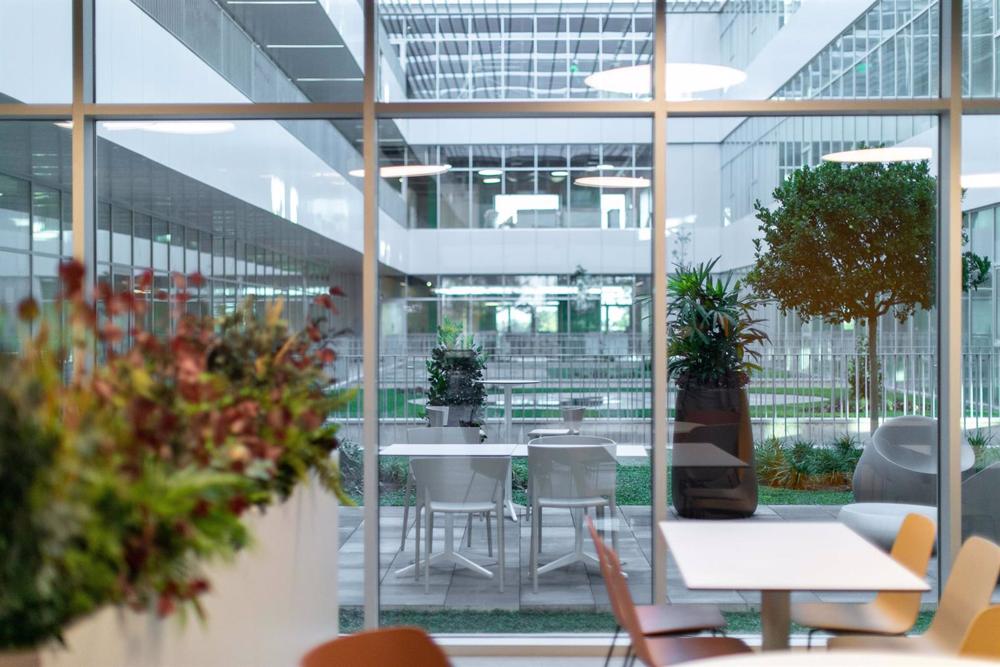 Interior de las nuevas oficinas de Mercadona Interior