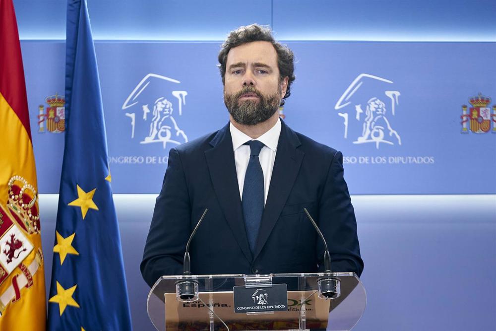 El portavoz parlamentaria de Vox en el Congreso, Iván Espinosa de los Monteros El